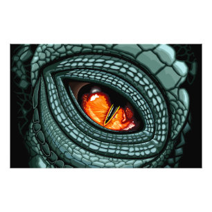 Ursprüngliches Reptilien-Raubtier-Auge Fotodruck