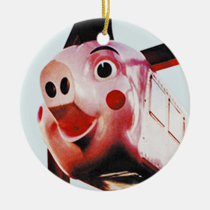 Ursprüngliches rosa Schwein, Reiche, Keramikornament