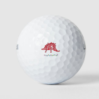 Ursprüngliches Stegosaurus-Design im tribalen Stil Golfball