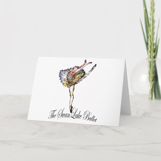 Ursprüngliches Swan See-Ballett durch Karte (Vorderseite)
