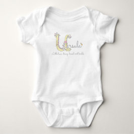 Ursula Girls Name bedeutet U-Monogramm-Brief Baby Strampler