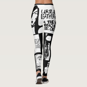 Ursula LEatherneck Punk Comic Strip Art Leggings