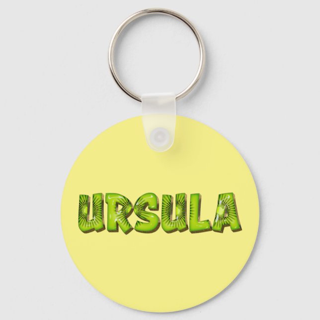 Ursula Name Kiwi Design Schlüsselanhänger (Vorderseite)