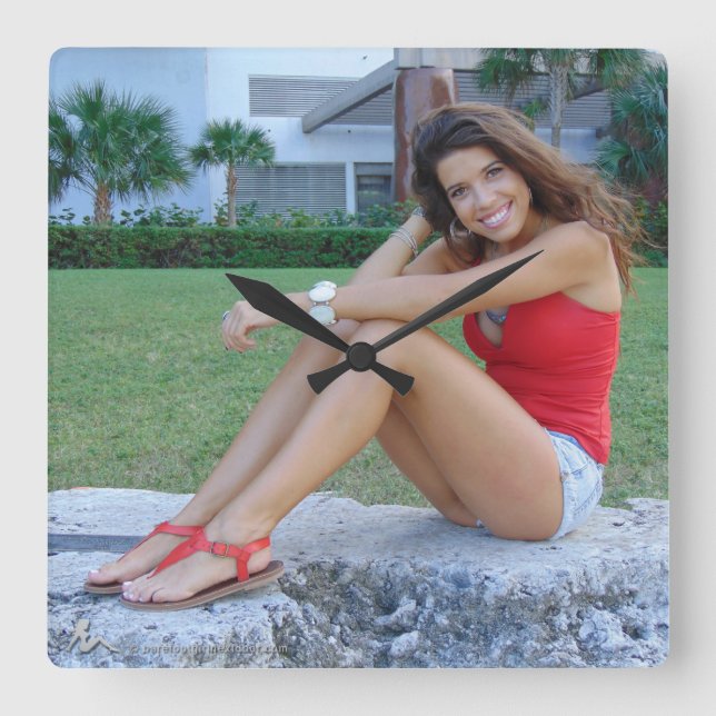 Ursula Quadratische Wanduhr (Vorderseite)