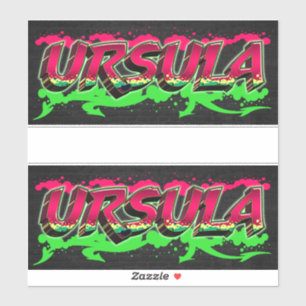 Ursula Vorname Name Graffiti Aufkleber Sticker