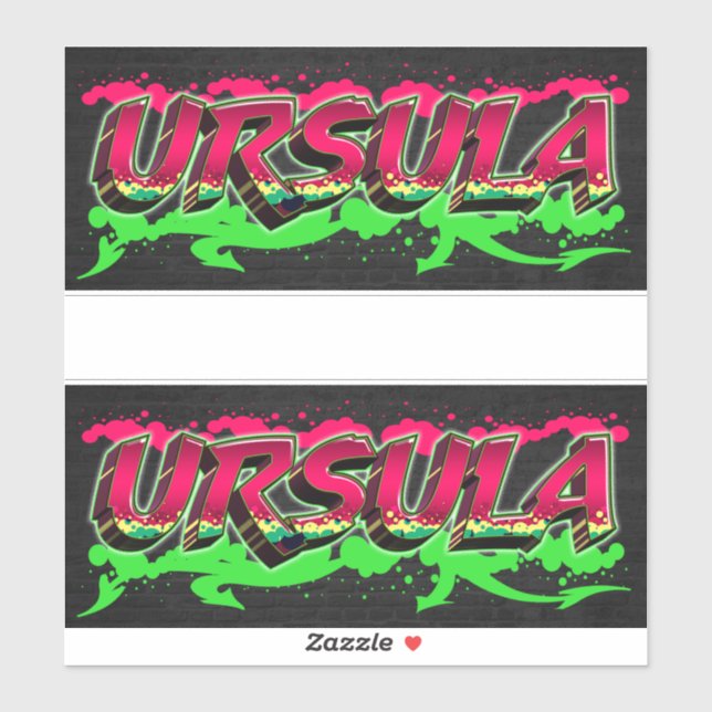 Ursula Vorname Name Graffiti Aufkleber Sticker (Blatt)