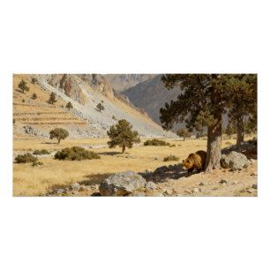Ursus arctos crowtheri – Der Atlasbär Poster