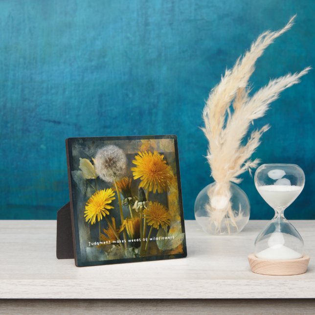 Urteil macht Unkraut aus Wildblumen Zitat Kunst Fotoplatte (InSitu)