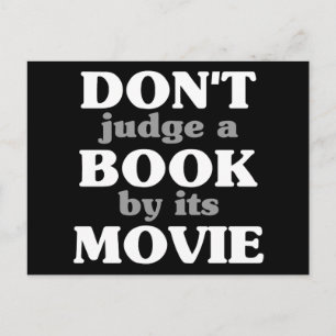 Urteile ein Buch nicht nach seinem Film Postkarte