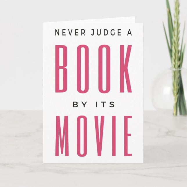 Urteile nie ein Buch nach seinem Film I Karte (Vorderseite)