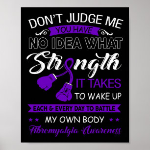 Urteilen Sie mir nicht nein - Lila Ribbon Fibromya Poster