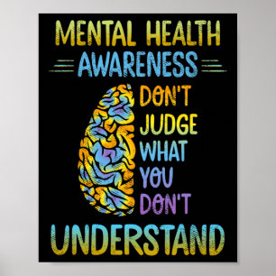 Urteilen Sie nicht, was Sie nicht über psychische Poster