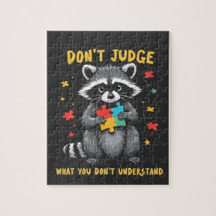 Urteilen Sie nicht, was Sie Raccoon nicht verstehe Puzzle