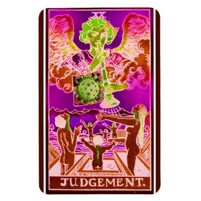 Urteilskarte Coronavirus Art Tarot Magnet (Vertikal)