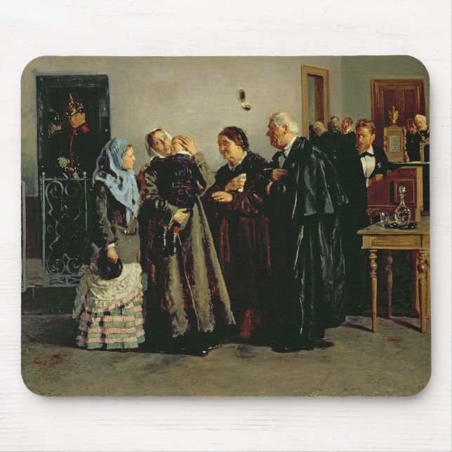 Urteilsspruch, "nicht schuldig", 1882 mousepad (Vorne)