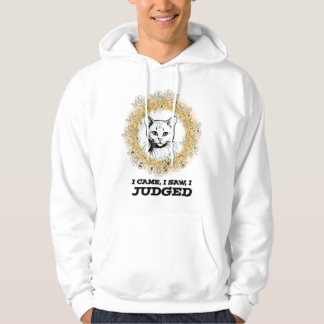 Urteilsstarke Katze Florales Design – Ich kam, sah Hoodie