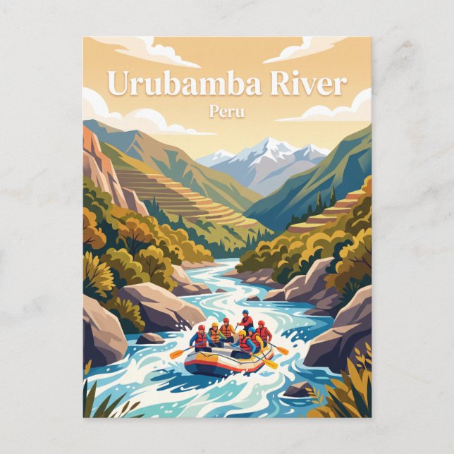Urubamba-Fluss Peru Postkarte (Vorderseite)