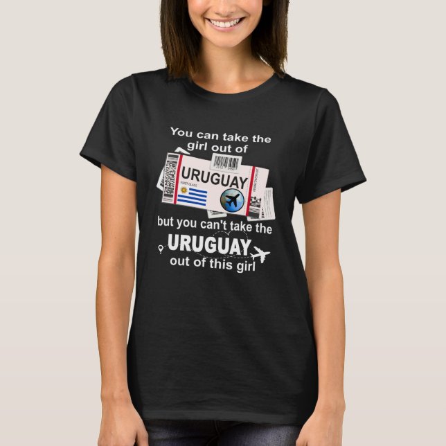 Uruguay Boarding Pass  Uruguay Girl  Uruguay T-Shirt (Vorderseite)