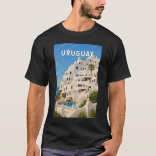 Uruguay Casapueblo Illustration Reise Kunst Vintag T-Shirt