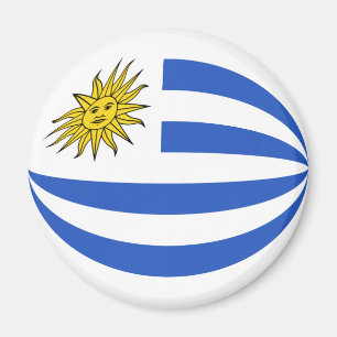 Uruguay Fisheye Flag Magnet