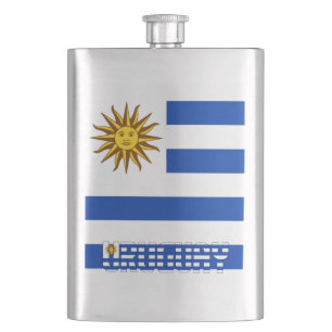 Uruguay Flag Elegant Patriotic Flachmann