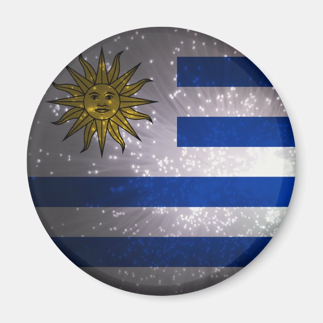Uruguay Flag Firework Magnet (Vorne)