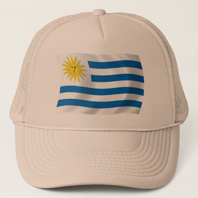 Uruguay Flag Hat Truckerkappe (Vorderseite)