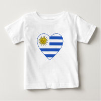 Uruguay Flag Herz T - Shirt