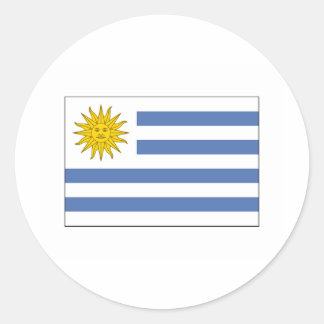 Uruguay FLAG International Runder Aufkleber