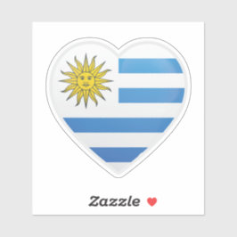 Uruguay Flag Liebe Icon Aufkleber