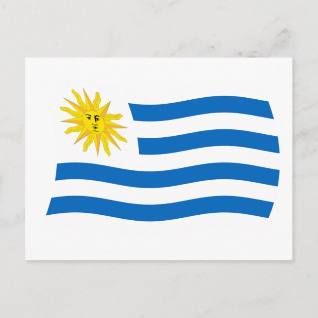 Uruguay Flag Postcard Postkarte (Vorderseite)
