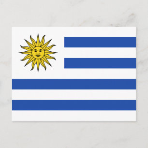 Uruguay Flag Postcard Postkarte