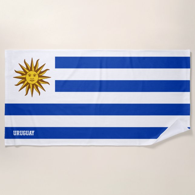Uruguay Flag Splendid Patriotic Strandtuch (Vorderseite)