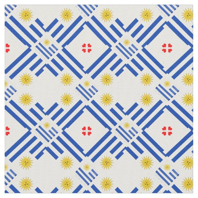 Uruguay Flag & Uruguay Trendy Fabric Mode Stoff (Nahaufnahme)