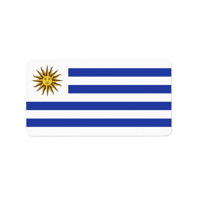 Uruguay-Flagge Adressaufkleber (Vorne)
