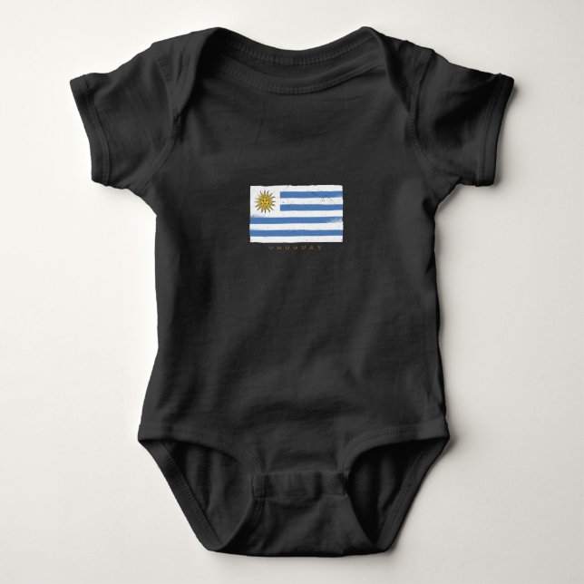 Uruguay-Flagge Baby Strampler (Vorderseite)