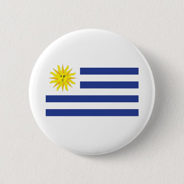 Uruguay-Flagge Button (Vorderseite)