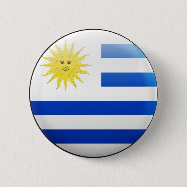 Uruguay-Flagge Button (Vorderseite)