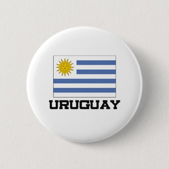 Uruguay-Flagge Button (Vorderseite)