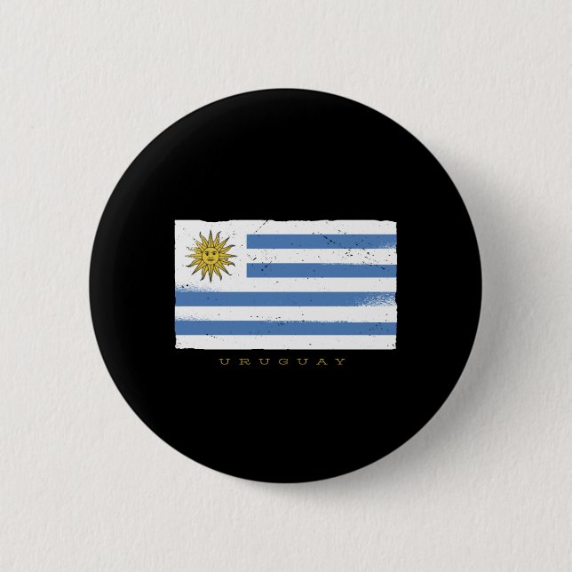 Uruguay-Flagge Button (Vorderseite)