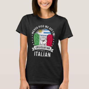 Uruguay-Flagge Italien Gewachsen Humor Bürger Stol T-Shirt