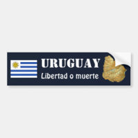Uruguay-Flagge + Karten-Autoaufkleber
