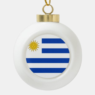 Uruguay-Flagge Keramik Kugel-Ornament