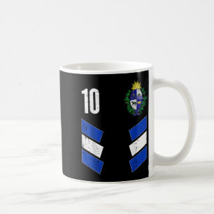 Uruguay-Flagge Nummer 10 Fußball-Fan Männer Frauen Kaffeetasse