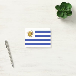 Uruguay-Flagge Post-it Klebezettel