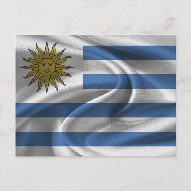 Uruguay-Flagge Postkarte (Vorderseite)