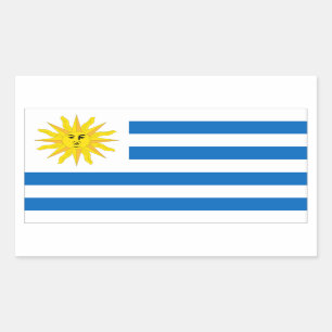 Uruguay-Flagge Rechteckiger Aufkleber