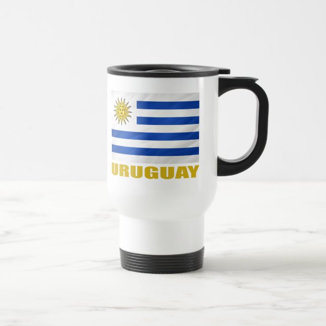 Uruguay-Flagge Reisebecher (Rechts)