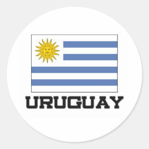 Uruguay-Flagge Runder Aufkleber