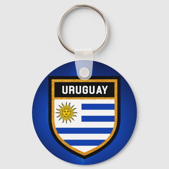 Uruguay-Flagge Schlüsselanhänger (Vorderseite)